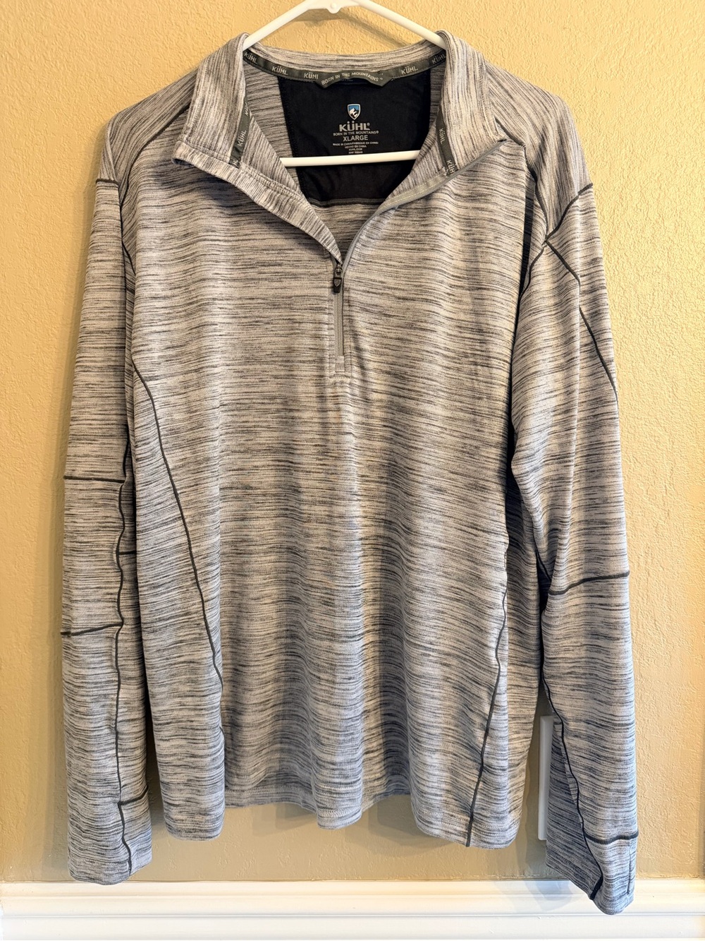 KUHL Men's Heather Gray Quarter-Zip Performance Pullover